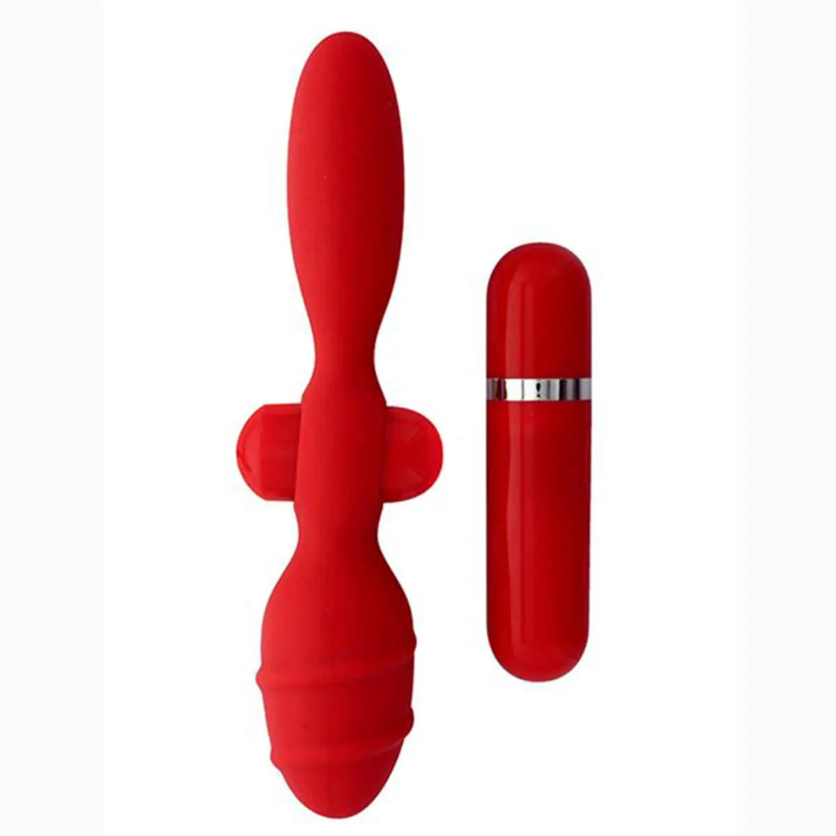 Crveni analni dildo 10 režima vibracije