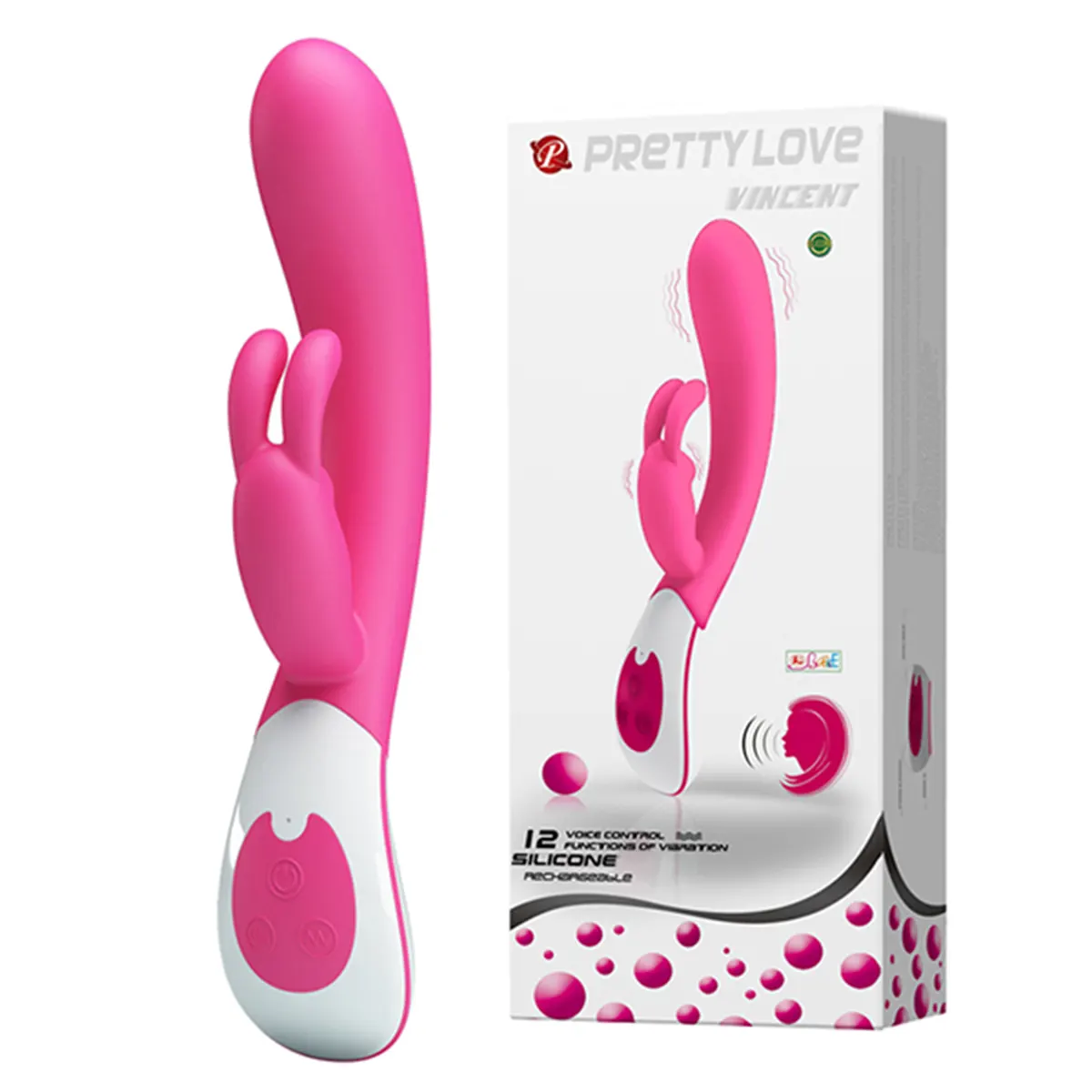Roze zeka vibrator 12 funkcija vibracije