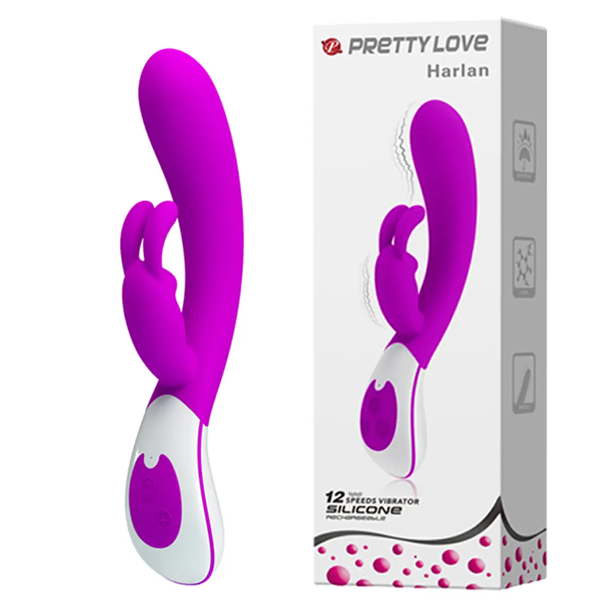 Ljubičasti multifunkcionalni zeka vibrator 12 funkcija vibracije