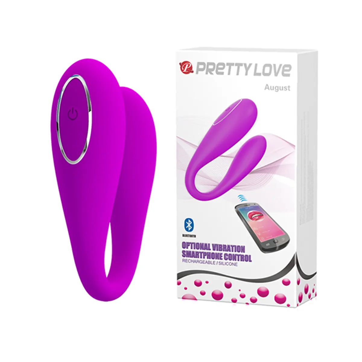 Vibrator za parove aplikacija ljubičaste boje