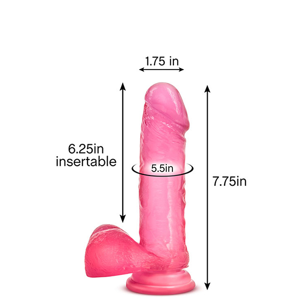 Roze dildo sa testisima 19cm