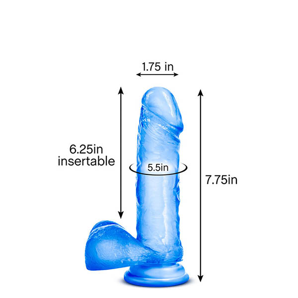 Plavi dildo 19cm