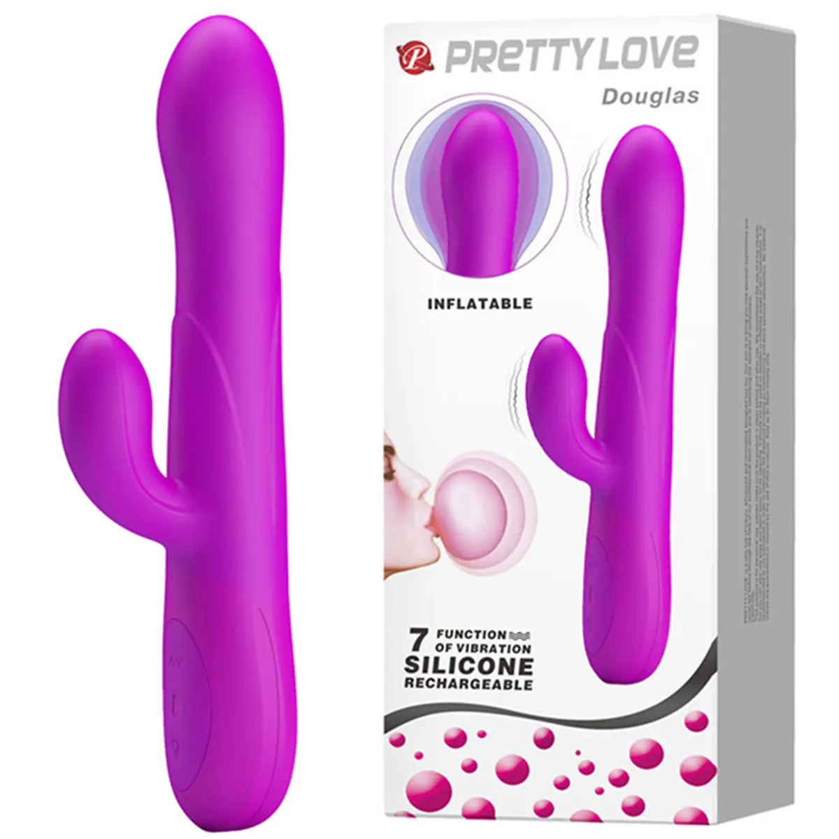 Ljubičasti vibrator na naduvavanje
