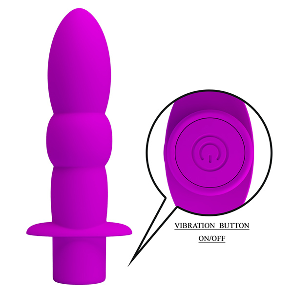 Ljubičasti analni vibrator 10 režima vibracije