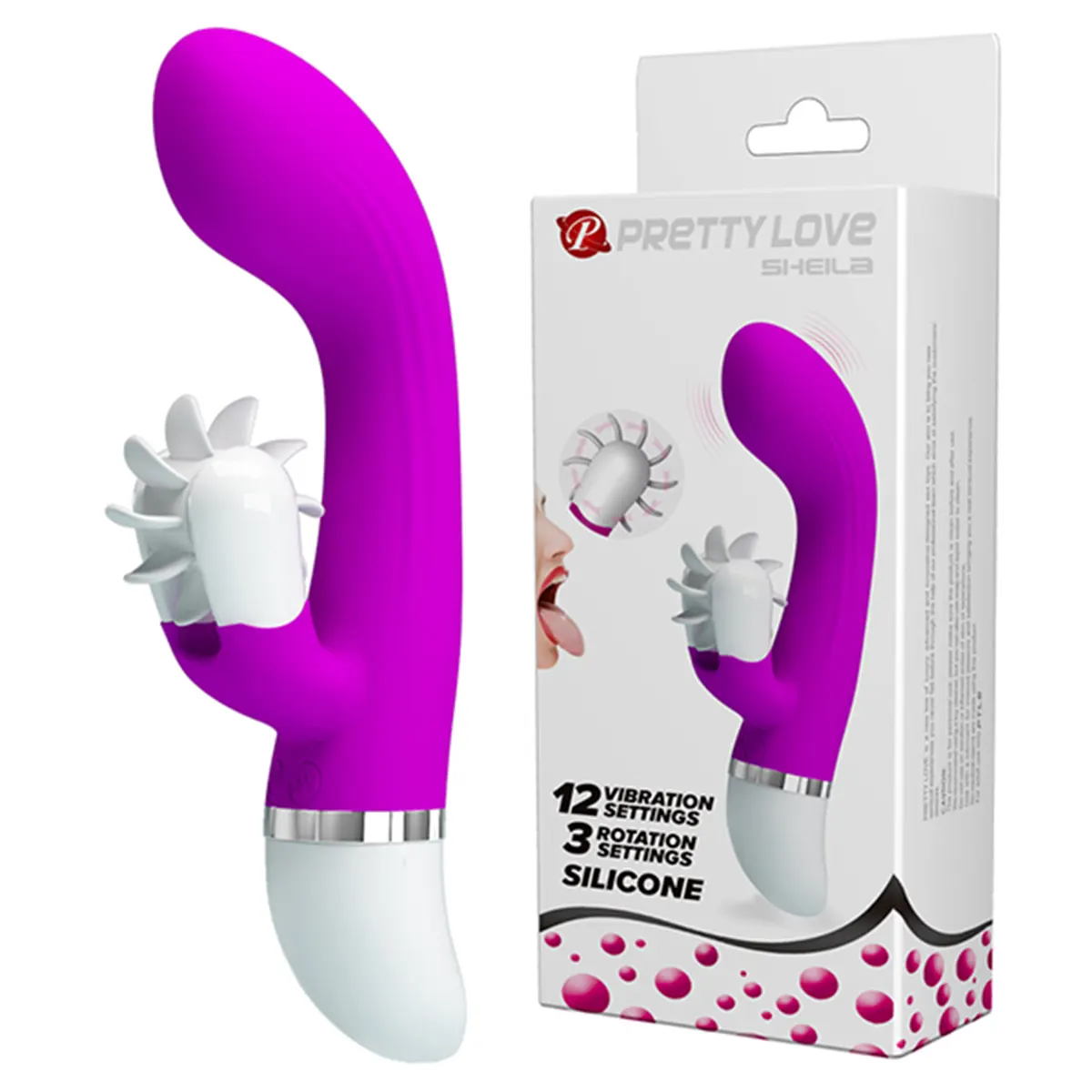 Multifunkcionalni vibrator sa rotirajućim jezikom