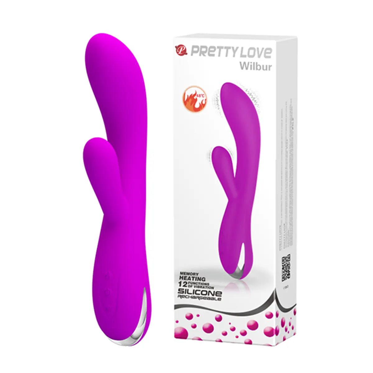 Ljubičasti vibrator sa efektom zagrevanja