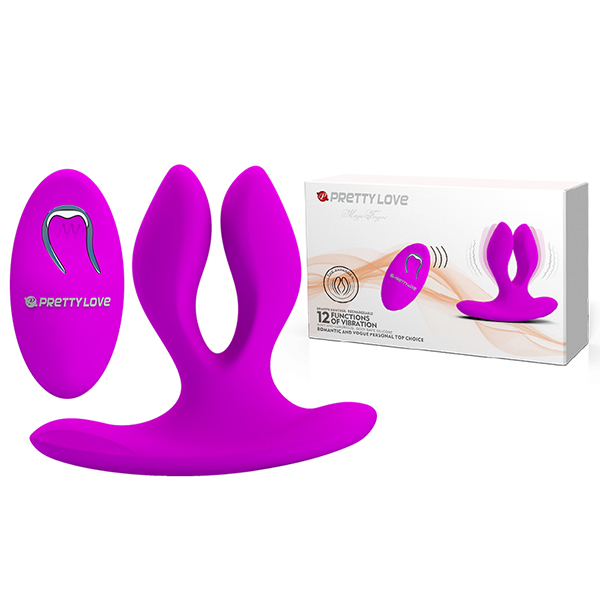 Ljubičasti vibrator za duplu penetraciju 12 režima vibracije