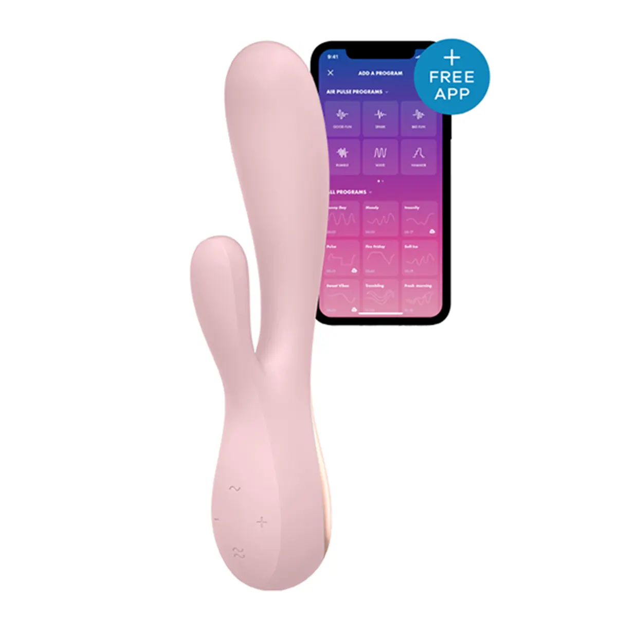 Multifunkcionalni vibrator aplikacija Satisfyer Mono Flex Connect App mauve