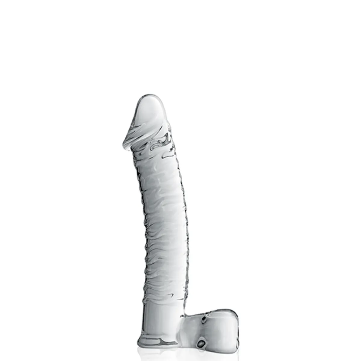 Realistični stakleni dildo Glossy 