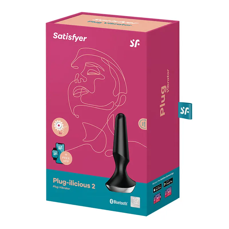 Analni vibrator aplikacija Satisfyer Plug-ilicious 2 Connect App black