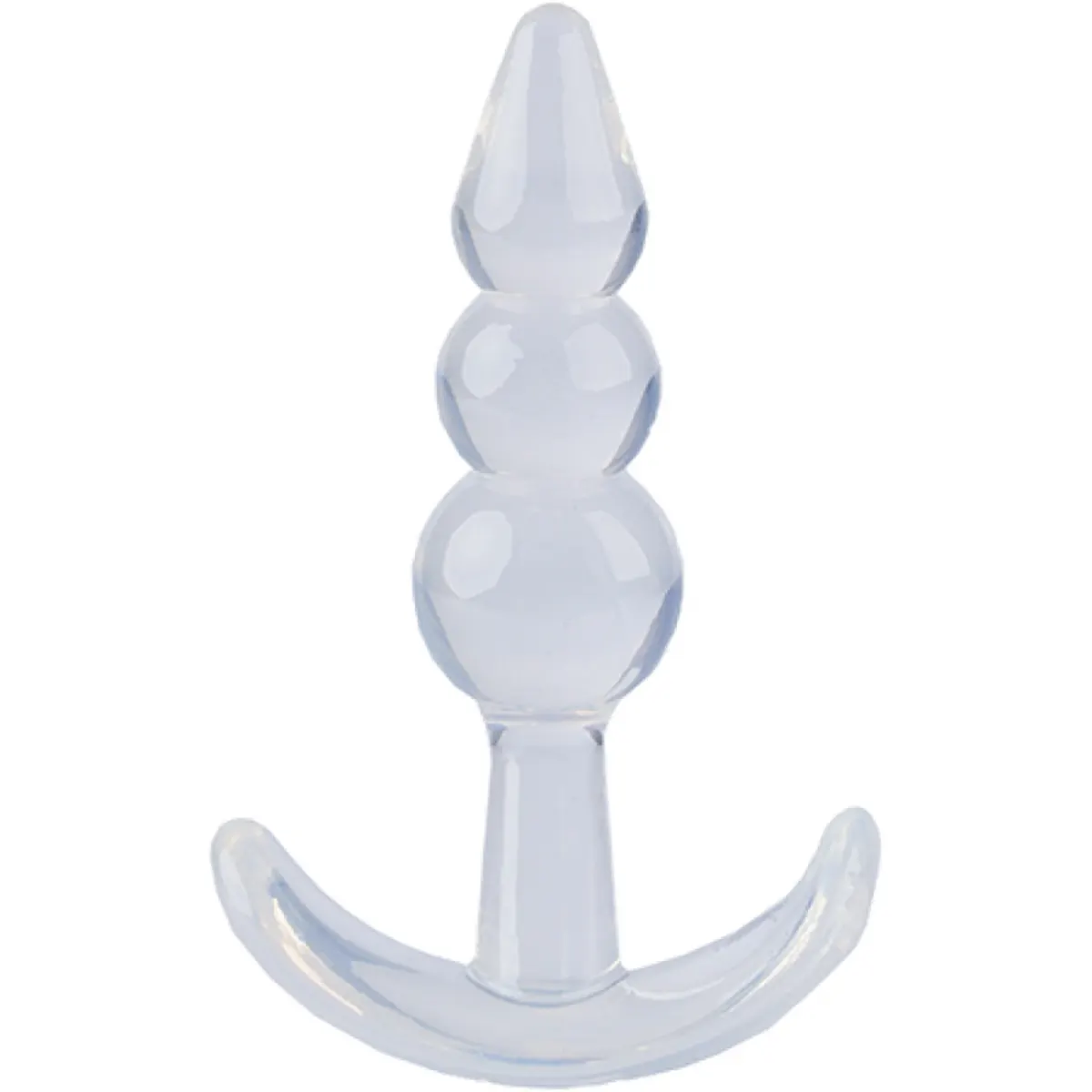 Analni dildo T-Plug Beaded Clear