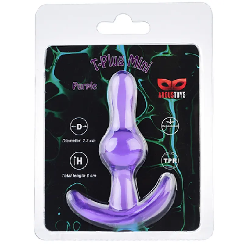 Mali Analni dildo T-Plug Mini Purple