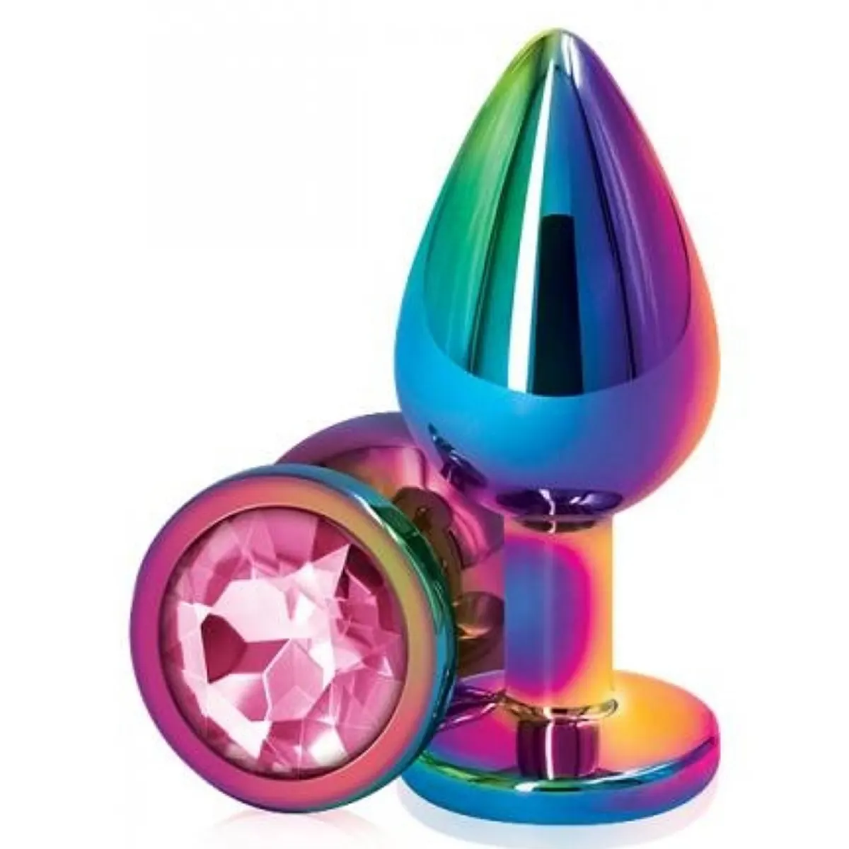 Srednji metalni analni dildo sa cirkonom