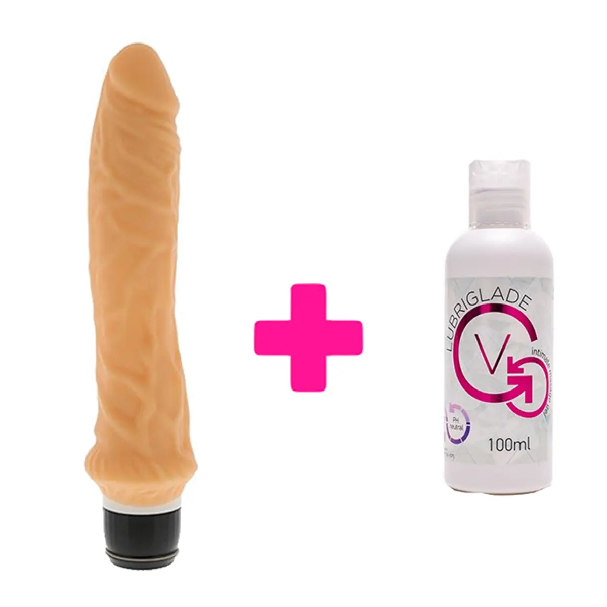 Realistični silikonski vibrator i Lubrikant