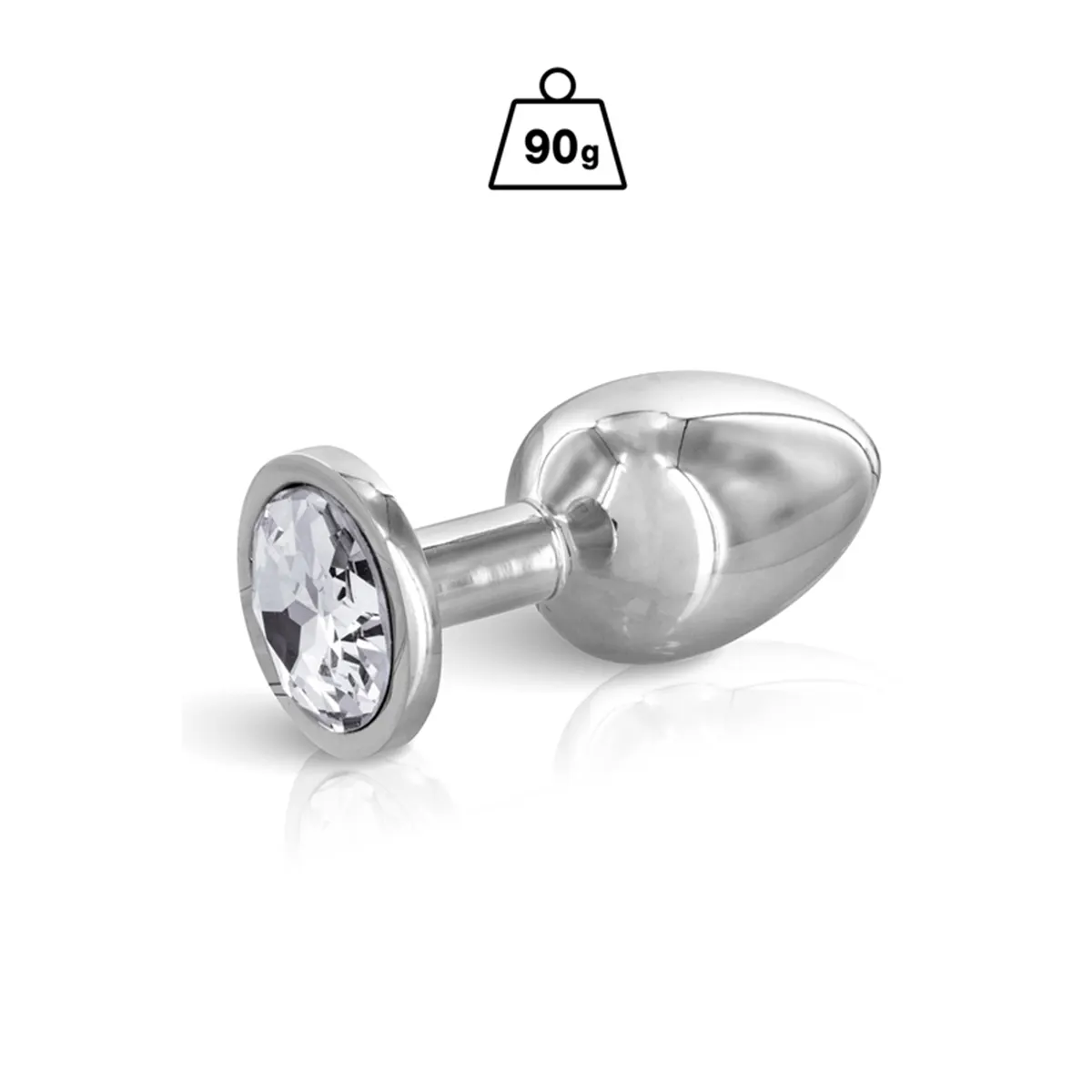Srebrni metalni analni dildo M