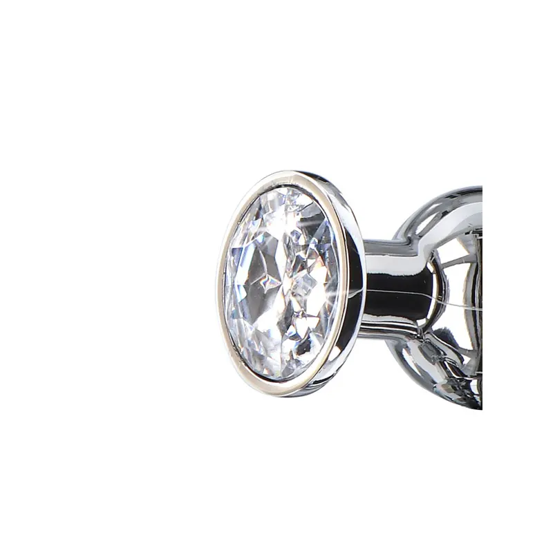 Metalni analni dildo sa dijamantom 13cm L