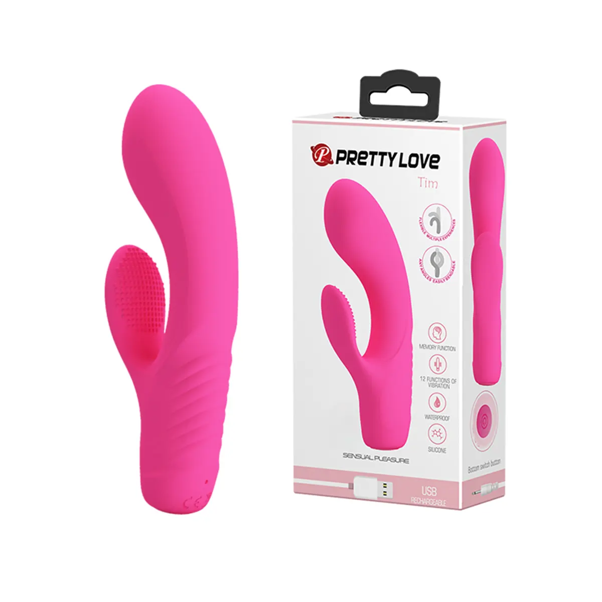 Savitljivi vibrator sa dodatnom stimulacijom klitorisa Tim