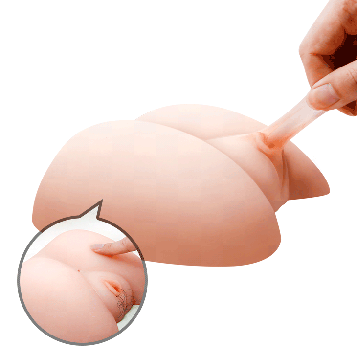 Vibrirajuća realistična veštačka vagina sa 2 ulaza
