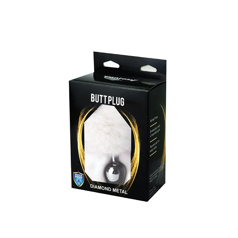 Metalni analni dildo sa belim repom