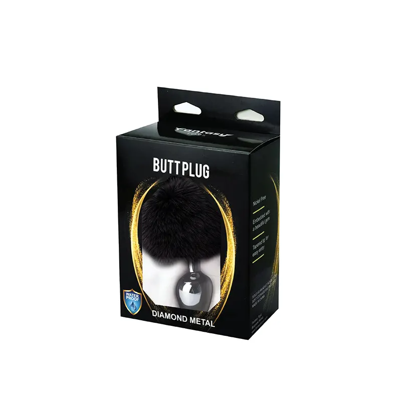 Metalni analni dildo sa crnim repom