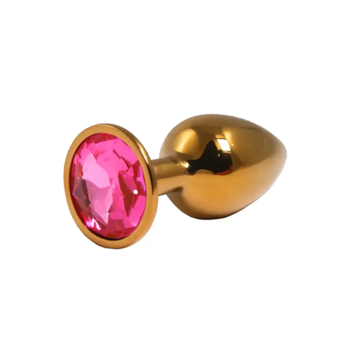 Mali zlatni analni dildo sa roze dijamantom