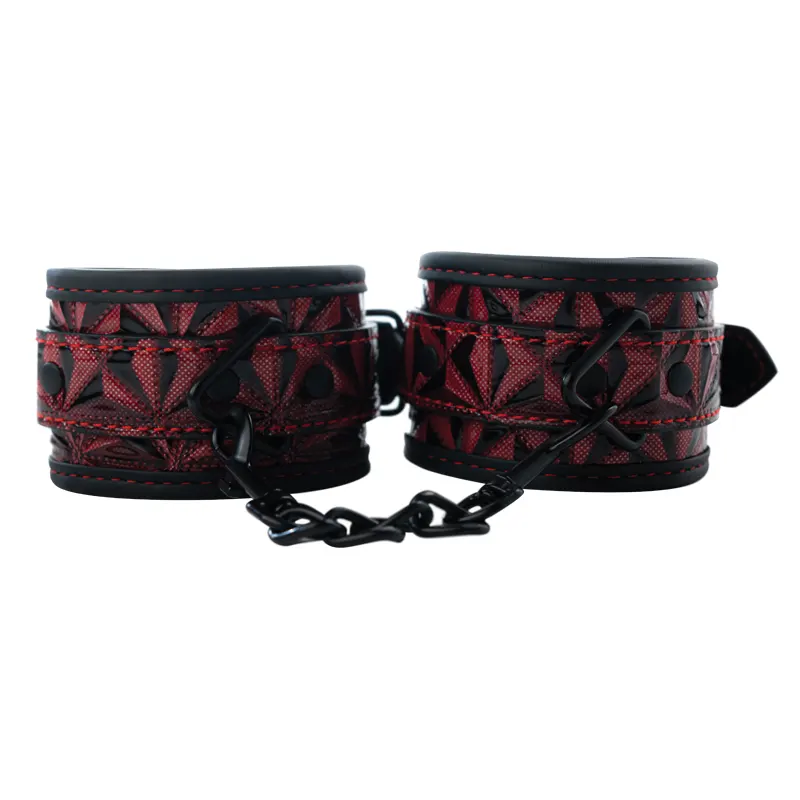 Crvene lisice za ruke sa crnim lancem Red Wrist Cuffs