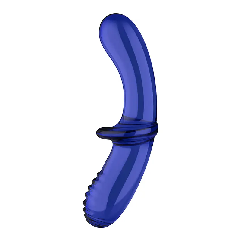 SATISFYER Double Crystal Glass Dildo Blue