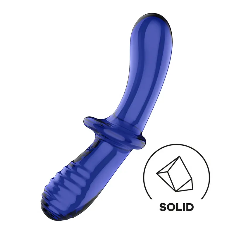 SATISFYER Double Crystal Glass Dildo Blue