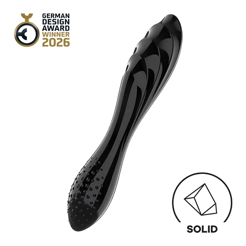SATISFYER Dazzling Crystal Glass Dildo Black 1