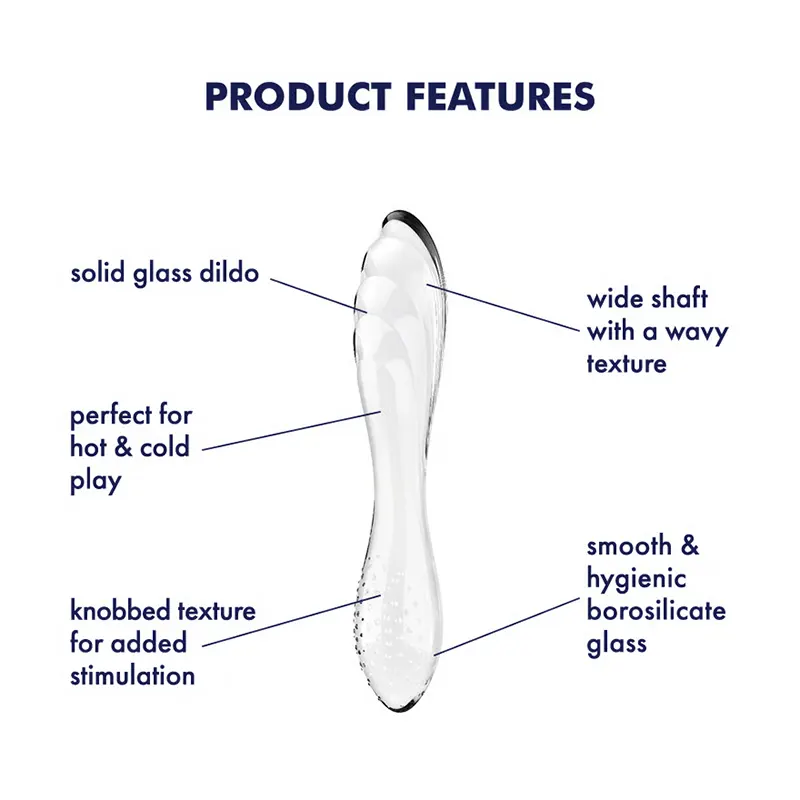 SATISFYER Dazzling Crystal Glass Dildo Transparent 1