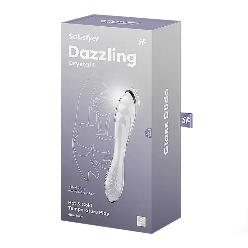 SATISFYER Dazzling Crystal Glass Dildo Transparent 1