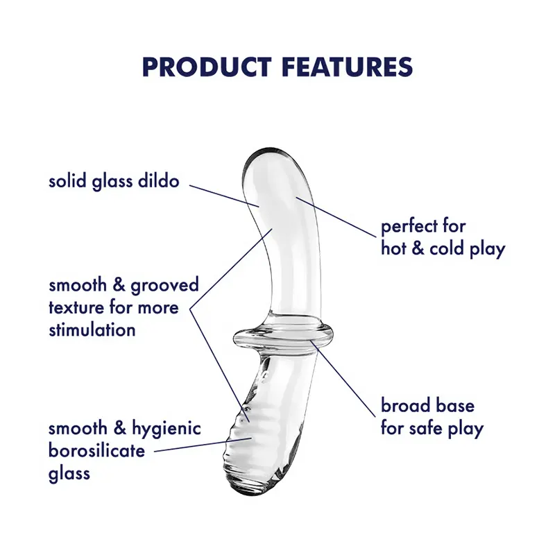 SATISFYER Double Crystal Glass Dildo Transparent