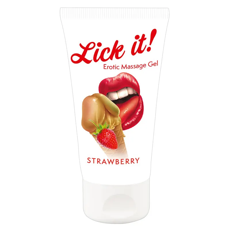 Gel za masažu sa ukusom jagode Lick it Strawberry