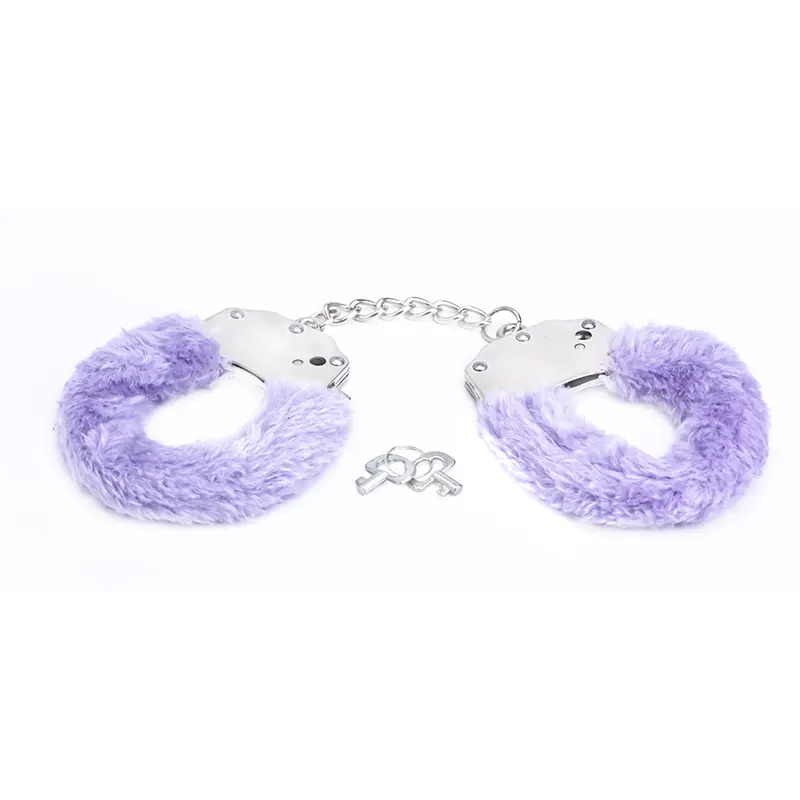 Metalne Lisice Ljubičasto Krzno Purple Furry Cuffs