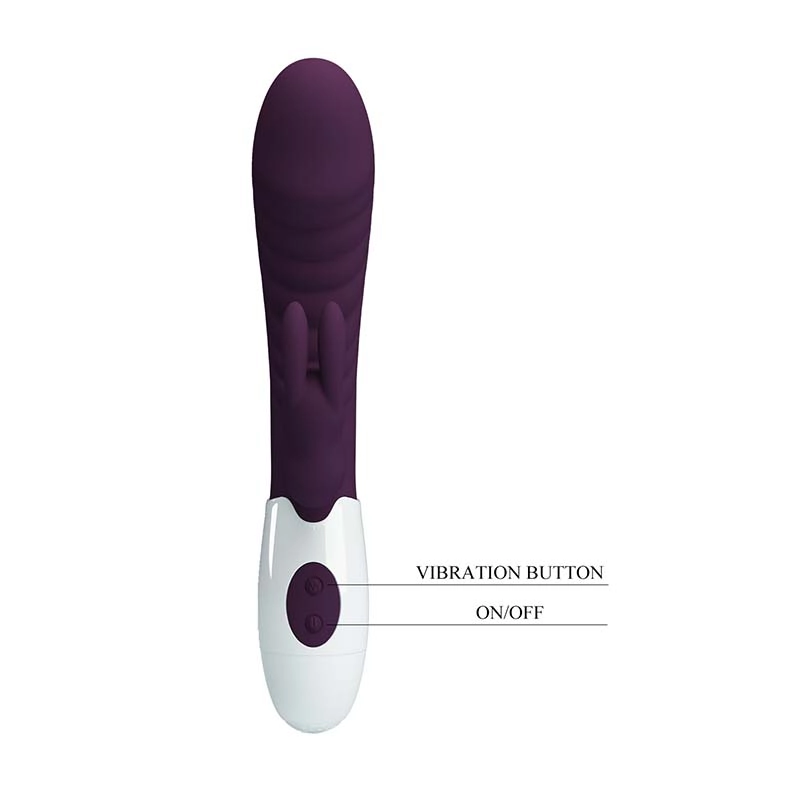 Ljubicasti multifunkcionalni zeka vibrator Naughty Bunny