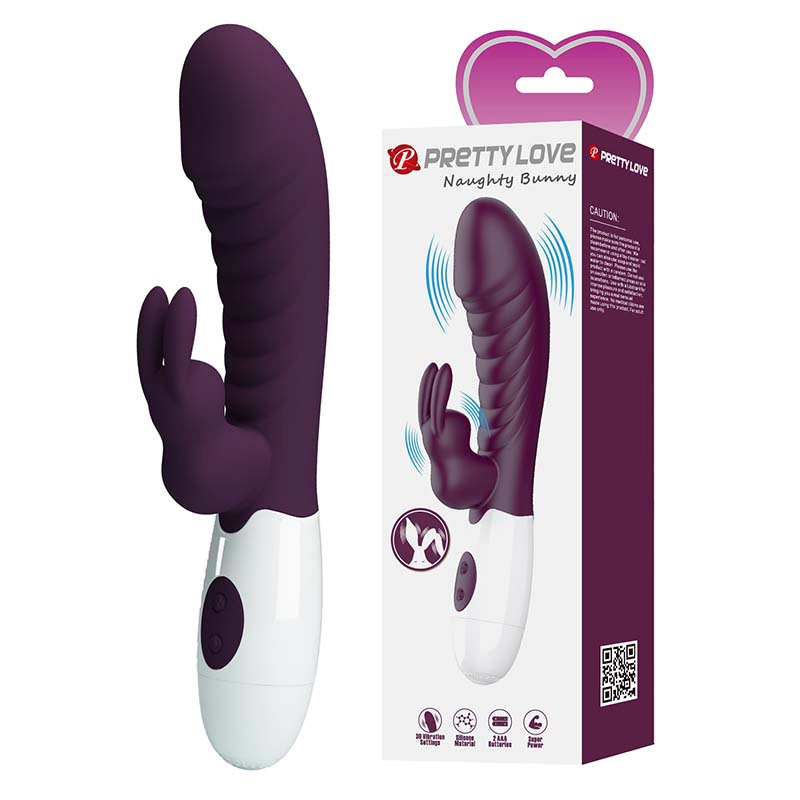 Ljubicasti multifunkcionalni zeka vibrator Naughty Bunny