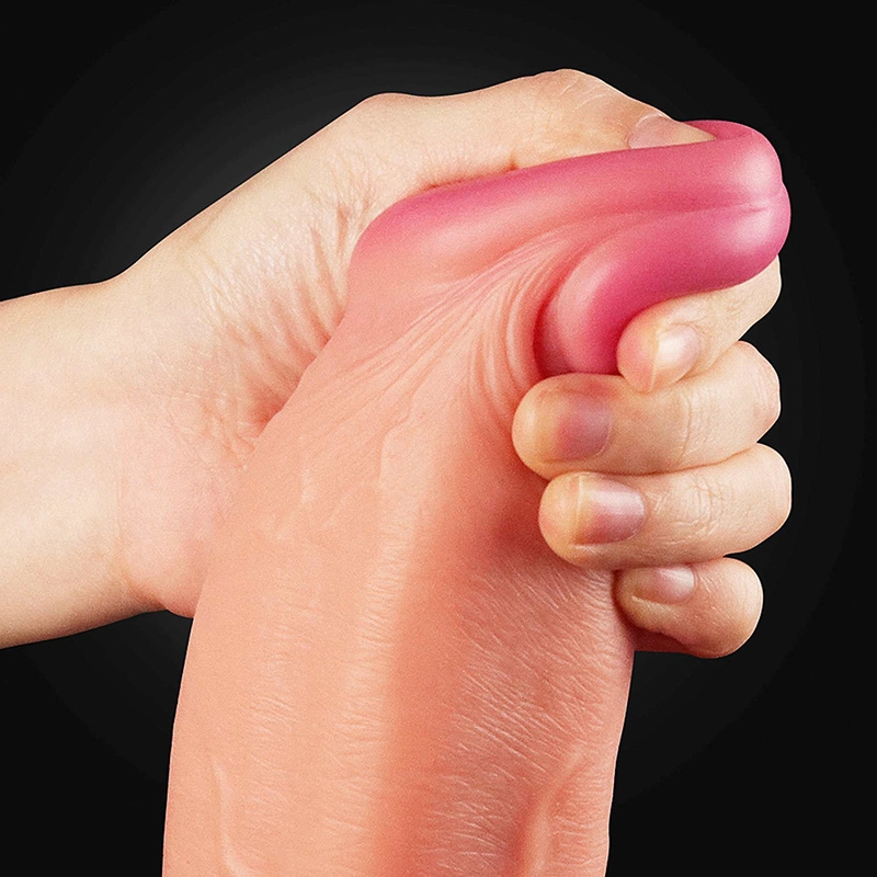 Dildo 30cm 12in Dual Layered Platinum Silicone Cock