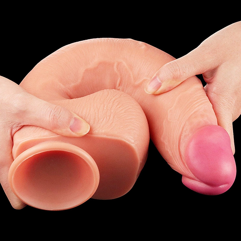 Dildo 30cm 12in Dual Layered Platinum Silicone Cock
