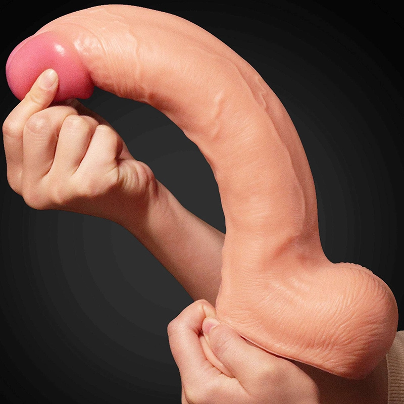 Dildo 30cm 12in Dual Layered Platinum Silicone Cock