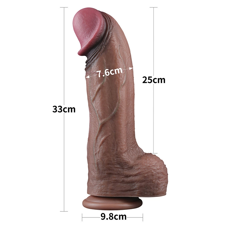Dildo 33cm 13in Dual Layered Silicone Cock XXL