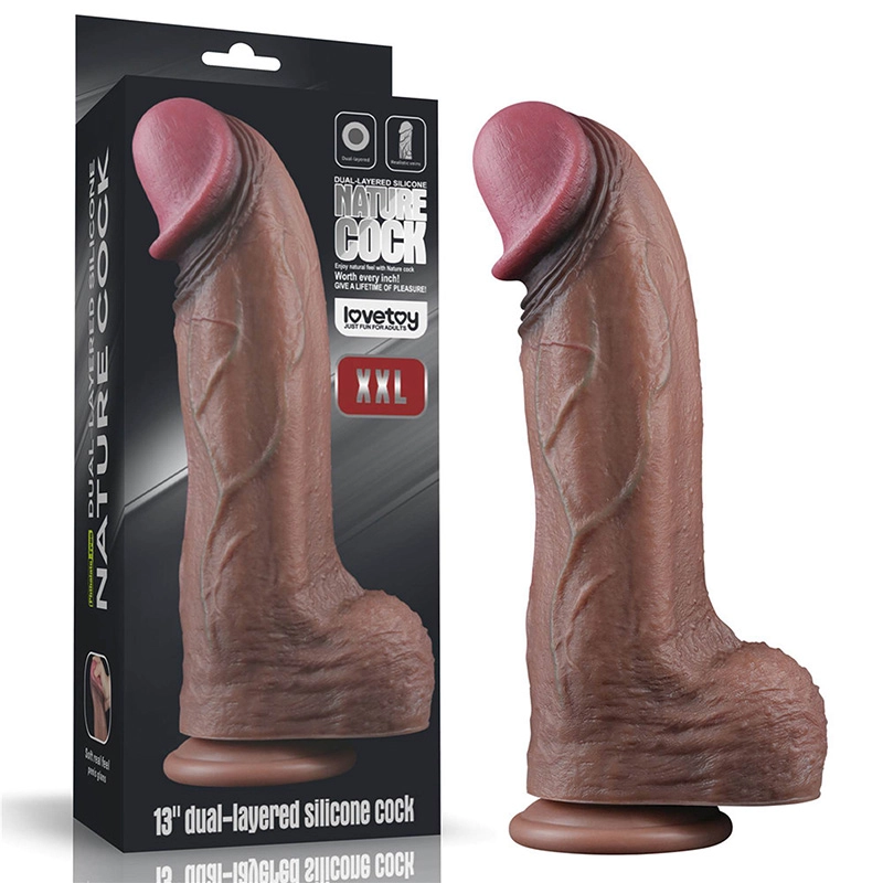 Dildo 33cm 13in Dual Layered Silicone Cock XXL
