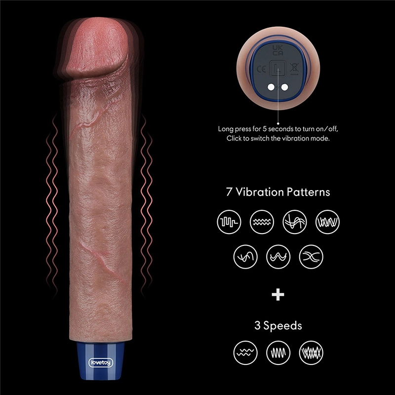 Veliki silikonski vibrator 23cm 9in REAL SOFTEE