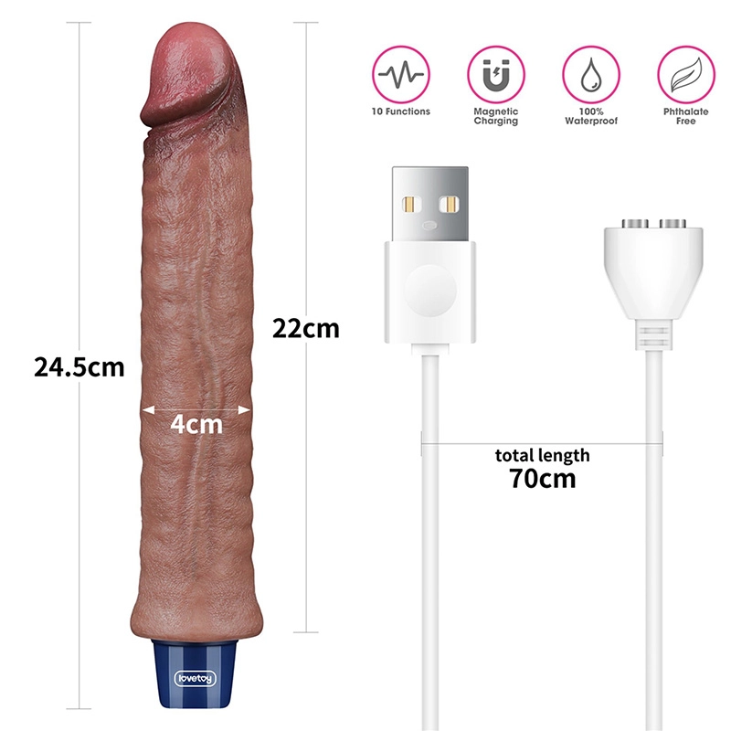 Veliki silikonski vibrator 24cm 9.5in REAL SOFTEE