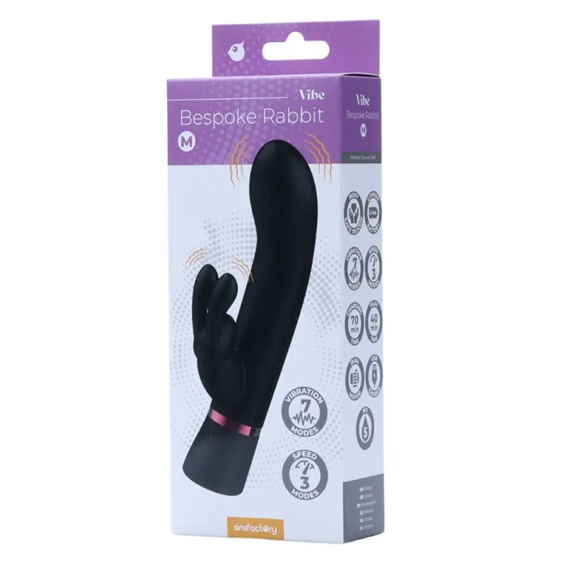 Zeka vibrator Bespoke Rabbit M Black
