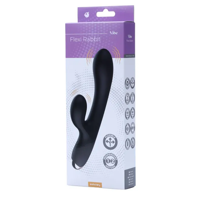 Zeka vibrator Flexi Rabbit Black