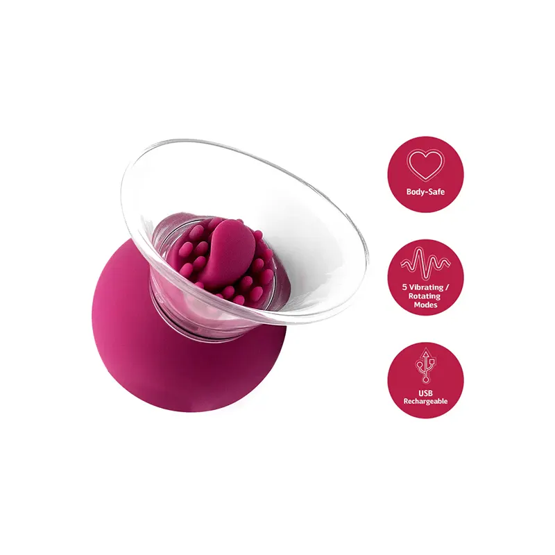 Vibrirajuća i rotirajuća pumpica za bradavice i klitoris