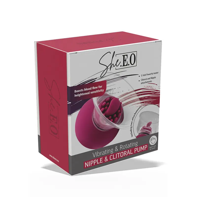 Vibrirajuća i rotirajuća pumpica za bradavice i klitoris