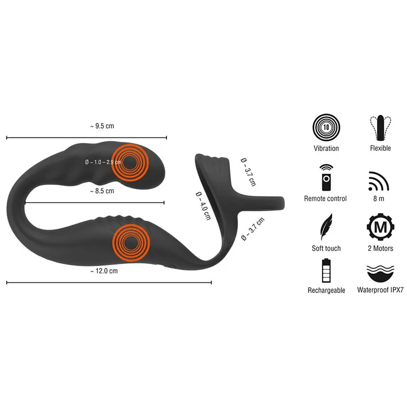 Cock Ring with RC Prostate Plug