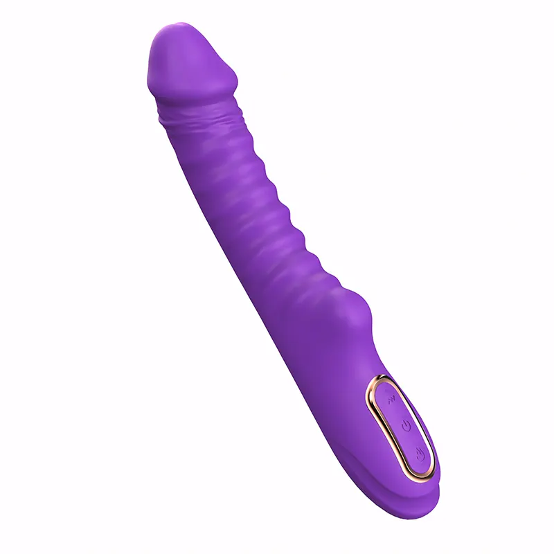 Rebrasti silikonski vibrator Enyalius Purple
