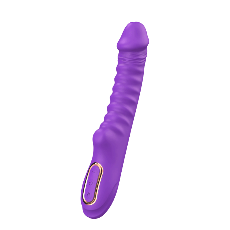Rebrasti silikonski vibrator Enyalius Purple